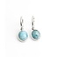 'Ovally' Boucles d'oreilles Bleu - Acier inoxydable