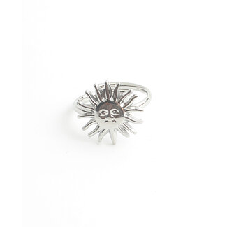 'Lina' Anillo Plata - Acero inoxidable (ajustable)