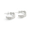 'Rubbie' Boucles d'oreilles Argent - Acier inoxydable'Ovally'