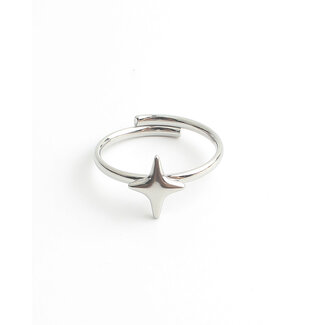 'Starly'  Bague Argent - Acier inoxydable (ajustable)