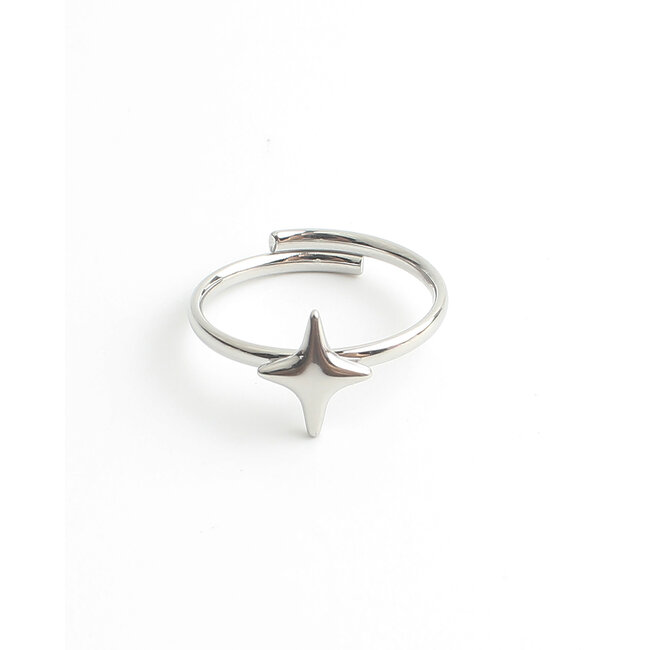 'Starly'  Bague Argent - Acier inoxydable (ajustable)