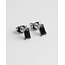 Black Diamond stud Argent - Stainless steel