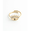 'Eye' Anillo Oro - Acero inoxidable (ajustable)