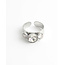 'Urseli' Anillo Plata - Acero inoxidable (Ajustable)