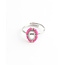 'Amity' Bague Argent Rose - Acier inoxydable (ajustable)