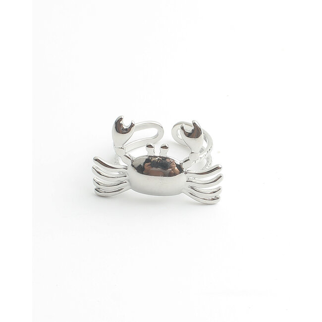 'Crabby' Ring Zilver - Stainless steel (verstelbaar)