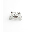 'Crabby' Bague Argent - Acier inoxydable (ajustable)