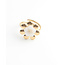 'Shell flower' Anillo Oro Blanco - Acero inoxidable (ajustable)