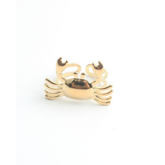 'Crabby' Ring Goud - Stainless steel (verstelbaar)