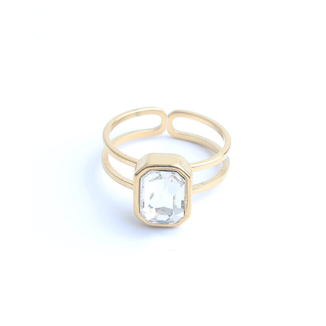 'Rinne' Anillo Oro - Acero inoxidable (Ajustable)