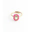 'Amity' Ring goud Pink - Stainless steel (verstelbaar)