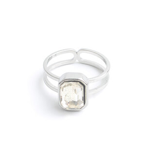 'Rinne' Anillo Plata - Acero inoxidable (Ajustable)