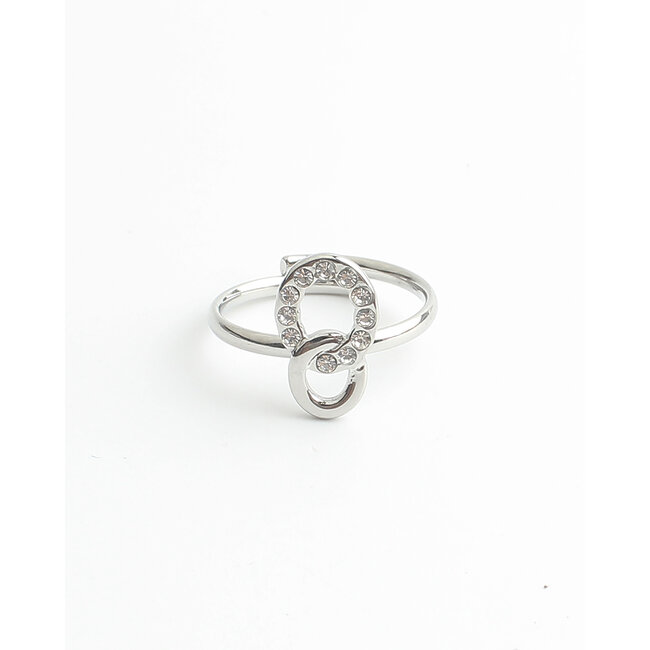 'Eternity' Anillo Plata - Acero inoxidable (ajustable)