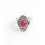 'Ismay' Anello Argento Rosa - Acciaio inossidabile (regolabile)