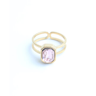 'Rinne' Anillo Oro Lila - Acero inoxidable (Ajustable)