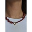 'Pretty shell' Collar Rojo - Acero inoxidable