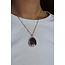 'Edita' Ketting Purple - Stainless steel