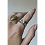 'Groovy heart' Ring Gold - Stainless steel (adjustable)