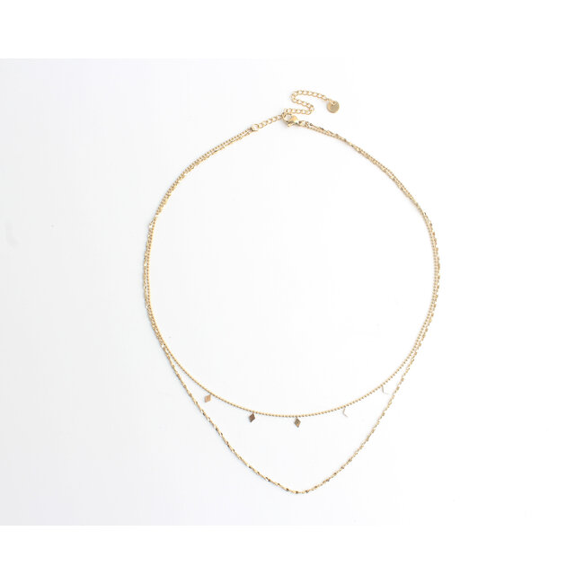 'Raya' Necklace Gold - Stainless steel