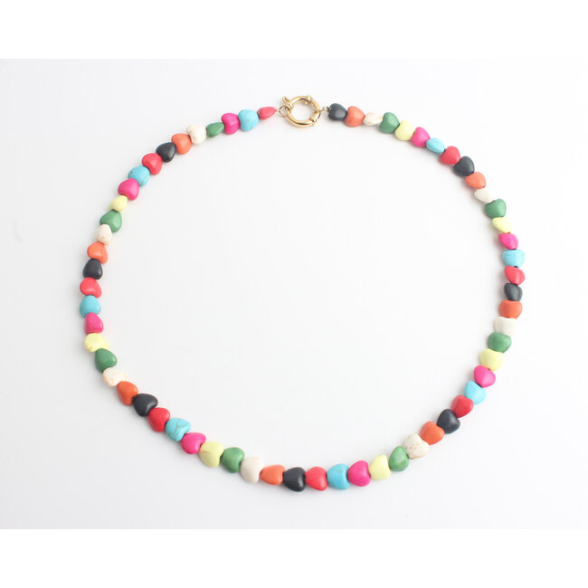 'Heartbeat' Collar Multicolor - Acero inoxidable