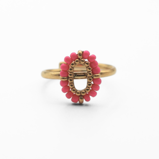 'Amity' Anillo Oro Rosa - Acero inoxidable (ajustable)