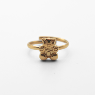 'Teddy'  Ring Gold - Stainless steel (adjustable)