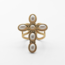 'Cross' Ring Goud - Stainless steel (Verstelbaar)