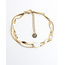 'Noralie' Bracelet Gold White - Stainless steel