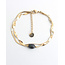 'Noralie' Bracelet Gold Black - Stainless steel