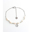 'Florelle' Bracelet Silver Pearl - Stainless steel