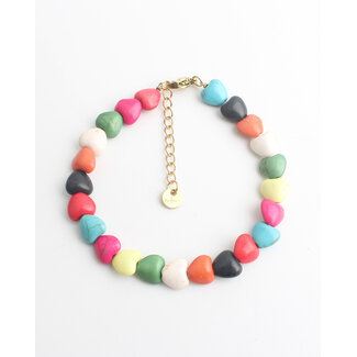 'Heartbeat' Pulsera Multicolor - Acero inoxidable