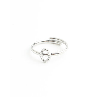 'Alita' Anillo Plata - Acero inoxidable (ajustable)