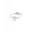 'Alita' Anillo Plata - Acero inoxidable (ajustable)