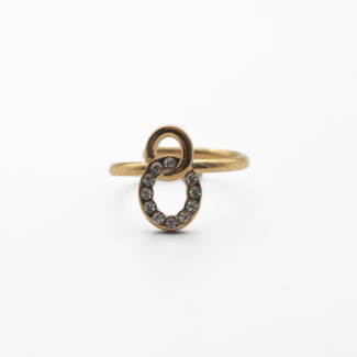 'Eternity' Anillo Oro - Acero inoxidable (ajustable)