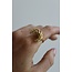 'Croissant' Anillo Plata - Acero inoxidable (ajustable)