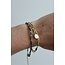 'Noralie' Armband Goud Wit - Stainless steel