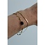 'Noralie' Armband Goud Zwart - Stainless steel