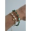 'Esma' Armband Goud Turquoise - Stainless steel