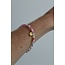 'Raina' Armband Parel Roze - Stainless steel