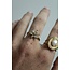 'Shiny flower' Anillo Oro- Acero inoxidable (ajustable)