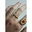 'Lovely flowers' Anello Oro Multicolore - Acciaio inossidabile (regolabile)