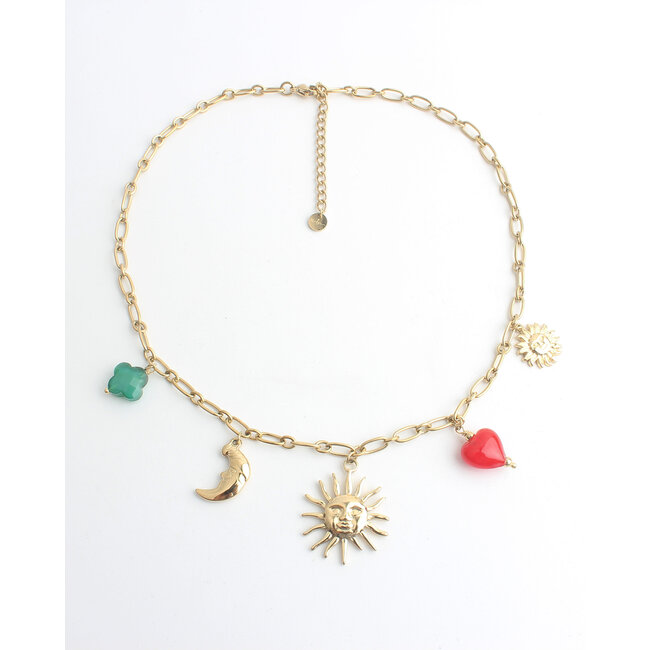 Joo&Rind Collier Femme Lettre A-Z Collier Or Acier Inoxydable