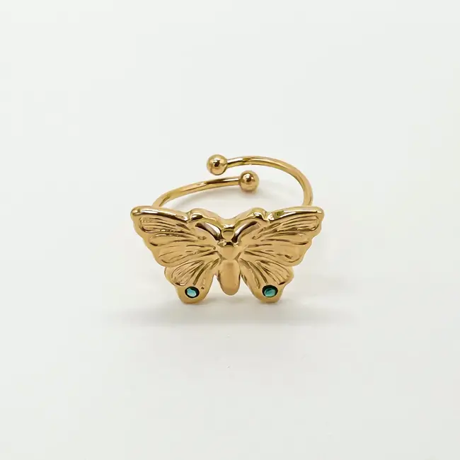 Stainless steel butterfly ring new arrivals