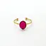 „Vive“ RING GOLD SUPER PINK – Edelstahl (verstellbar)