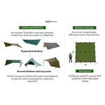 DD Hammocks Tarp 4x4 - Olive Green of Coyote Brown