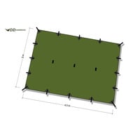 DD Hammocks Tarp XL 4,5x3 - Olive Green or Coyote Brown