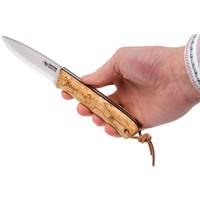 Casstrom Woodsman Knife Curly Birch met firesteel