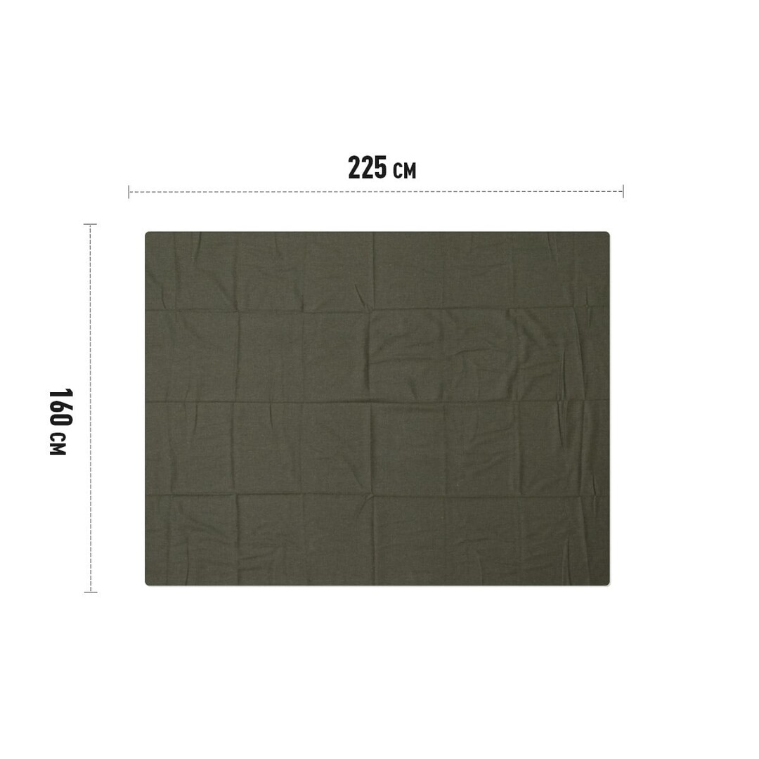 Wollen legerdeken legergroen 160 x 225