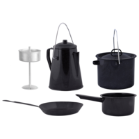 Campfire cooking set with percolator