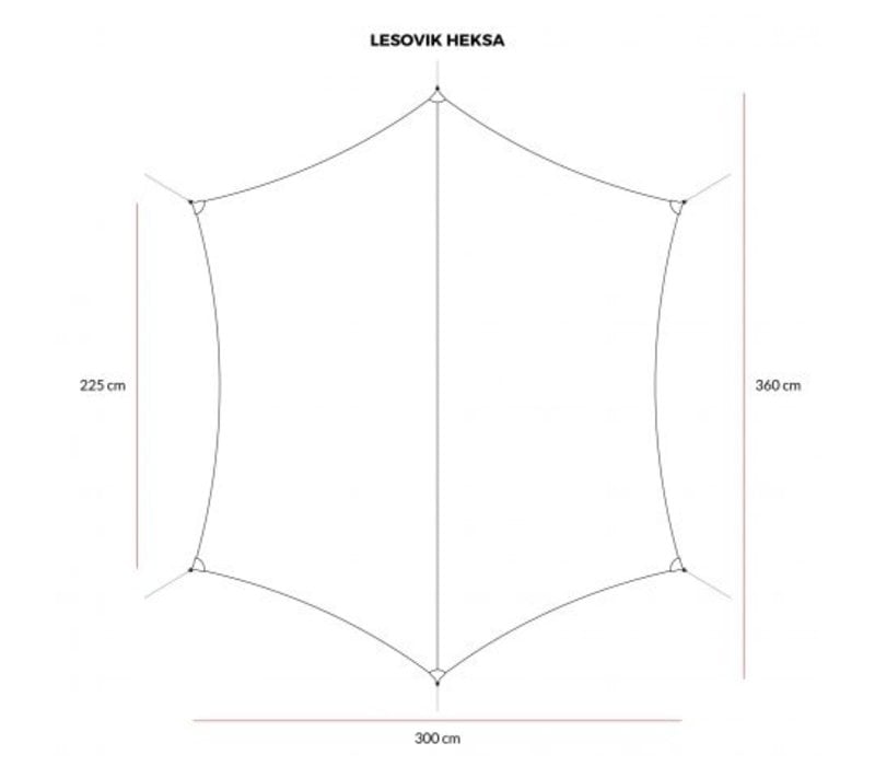 Lesovik HEKSA 3,6 x 3 Tarp Kangaroo Brown